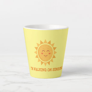 Caneca De Café Latte Estou caminhando na Sunshine 2 Tons Café M