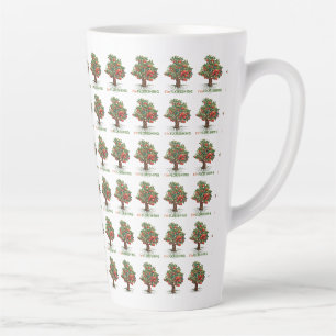 Caneca De Café Latte Estou Florescendo – Árvore Inspiradora de Crescime
