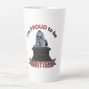Caneca De Café Latte Estou Orgulhoso de ser britânico