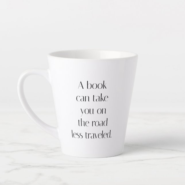Caneca De Café Latte Estrada Menos Viajada Latte Mug (Esquerda)