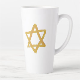 Caneca De Café Latte Estrela de David Mug