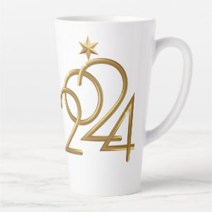 Caneca De Café Latte Estrela de Ouro 2024