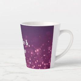 Caneca De Café Latte Estrelas de Barco Rosa