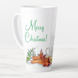 Caneca De Café Latte Estrelas de Natal Latte Mug