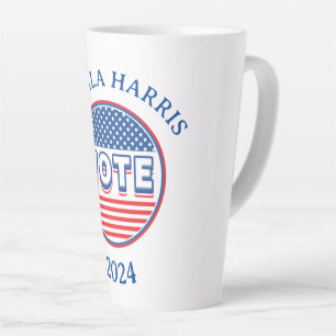 Caneca De Café Latte Estrelas e Stripes Votam EUA - Eleição