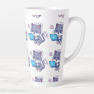 Caneca De Café Latte estudante preguiçoso giro - talvez amanhã eu estud