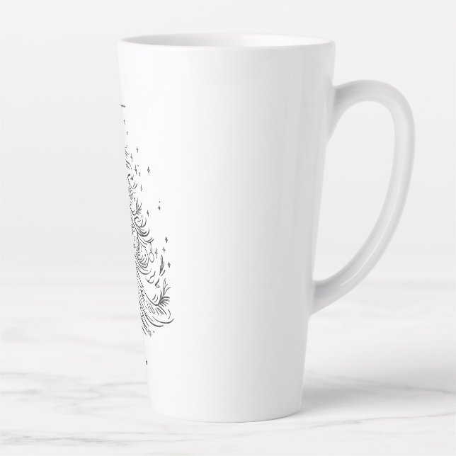 Caneca De Café Latte Eterno Lata Grande | Drinkware de Feriado (Direita)