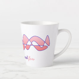 Caneca De Café Latte Eterno "Vá com o fluxo bom" Rosa Índigo