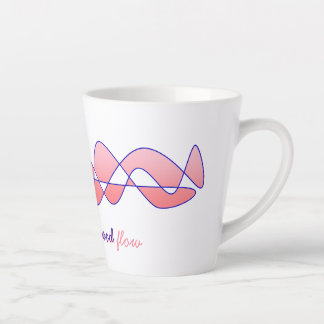 Caneca De Café Latte Eterno "Vá com o fluxo bom" Rosa Índigo