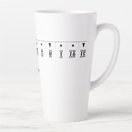 Caneca De Café Latte Ethiopian Numeral Clock