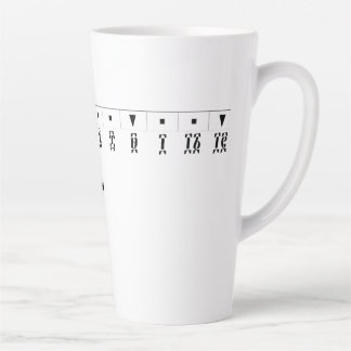 Caneca De Café Latte Ethiopian Numeral Clock