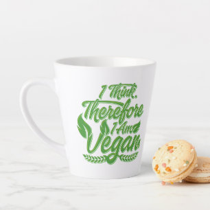 Caneca De Café Latte Eu Acho, Por Isso Sou Vegan