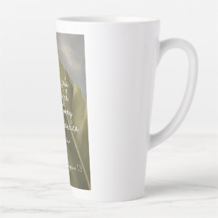 Caneca De Café Latte EU AGRADEÇO AO MEU DEUS Filipenses 1:3 Present