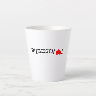 Caneca De Café Latte Eu Amo Austrália