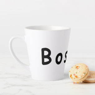 Caneca De Café Latte Eu amo Boston