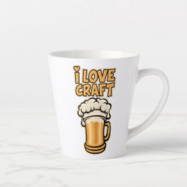 Caneca De Café Latte Eu Amo Cerveja Artesanato