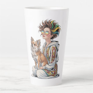 Caneca De Café Latte eu amo meu chihuahua