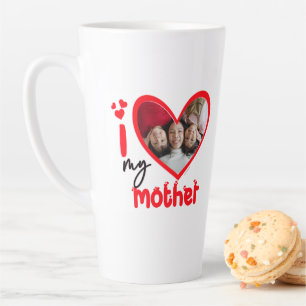 Caneca De Café Latte Eu Amo Minha Mãe Foto Dando Uma Caneca Latte