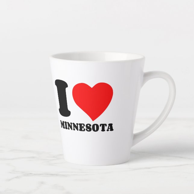 CANECA DE CAFÉ LATTE EU AMO MINNESOTA (Direita)