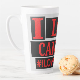 Caneca De Café Latte "EU AMO O CANADÁ" Comprar de Design de Expressão d