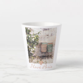 Caneca De Café Latte Eu amo Paris Garden Wall