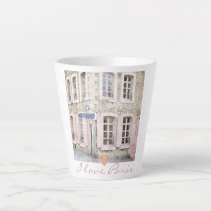 Caneca De Café Latte Eu Amo Paris Latte Mug