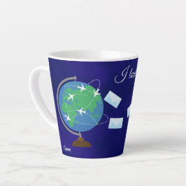 Caneca De Café Latte Eu Amo Postcrossing - Caneca de Latte