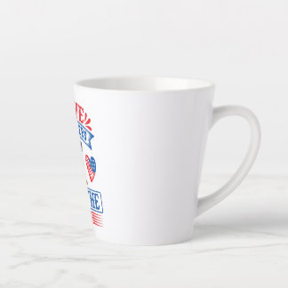 Caneca De Café Latte Eu amo Rottweilers e os EUA