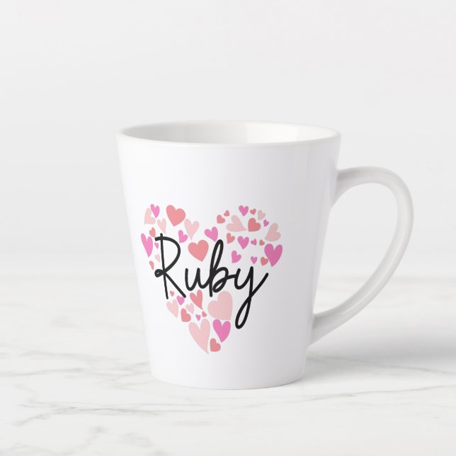 Caneca De Café Latte Eu amo Ruby (Direita)