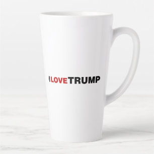 Caneca De Café Latte Eu Amo Trump
