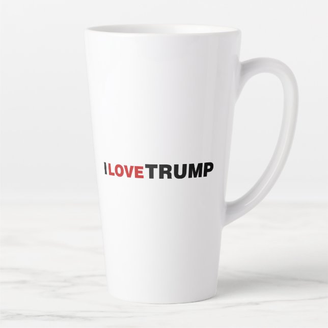 Caneca De Café Latte Eu Amo Trump (Direita)