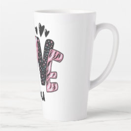 Caneca De Café Latte Eu amo você 