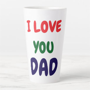 Caneca De Café Latte Eu amo você Papai Elegante