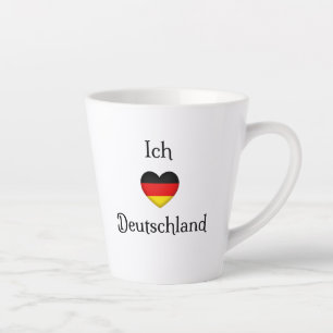 Caneca De Café Latte "Eu coração a Alemanha", viajante mundial do Orgul