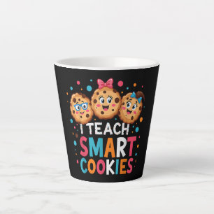 Caneca De Café Latte Eu Ensino Cookies Inteligentes Professor de Volta