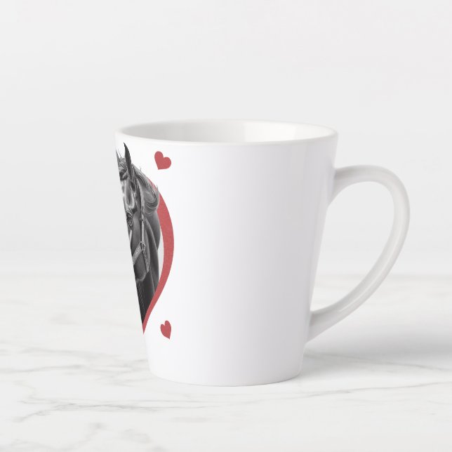 Caneca De Café Latte Eu Gosto De Cavalos (Direita)