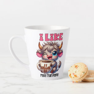 Caneca De Café Latte Eu Gosto Mais de Café do que de Pessoas 