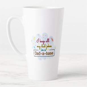 Caneca De Café Latte Eu Guardo Todas As Minhas Piadas De Pai Em Um Pai