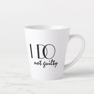 Caneca De Café Latte Eu NÃO me declaro culpado de casamento engraçado e