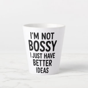 Caneca De Café Latte "Eu não sou chefe, eu só tenho ideias melhores" Mu