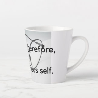 Caneca De Café Latte Eu penso demais