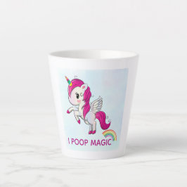 Caneca De Café Latte Eu Poop Magic Funny Unicorn Dizendo