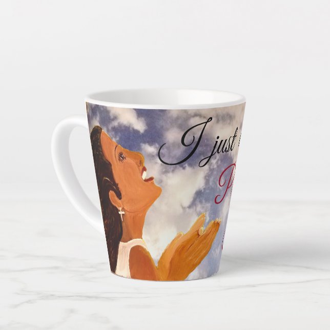 Caneca De Café Latte "Eu Só Quero Louvá-Lo" (Ângulo esquerdo)