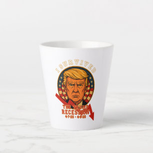 Caneca De Café Latte Eu Sobrevivi À Recessão Trunfal 4 7 25 - 4 9 25