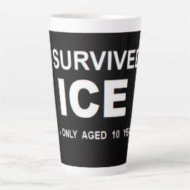 Caneca De Café Latte Eu Sobrevivi ao ICE