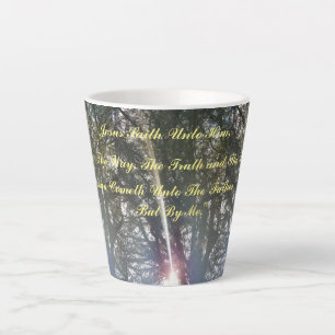 Caneca De Café Latte "Eu sou o caminho, a verdade e a vida"