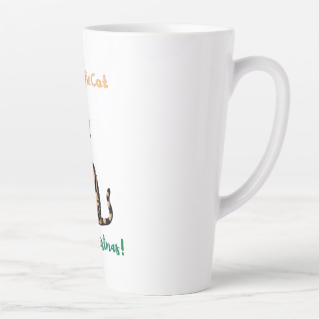 Caneca De Café Latte Eu sou um Elfie Cat... (Direita)