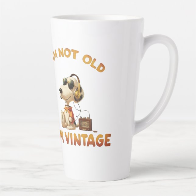 Caneca De Café Latte Eu sou Vintage (Direita)