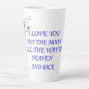 Caneca De Café Latte Eu Te Amo Passando A Lua Até O Céu