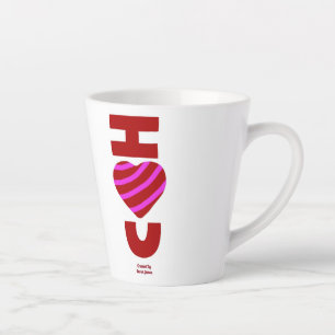Caneca De Café Latte Eu Te Amo Uma Pequena Caneca Latte